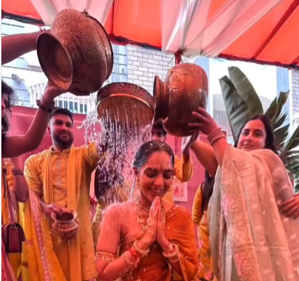 Naga Chaitanya and Sobhita Dhulipala Kick Off Pre-Wedding Celebrations with Mangalasnanam and Haldi Rituals – View Photos