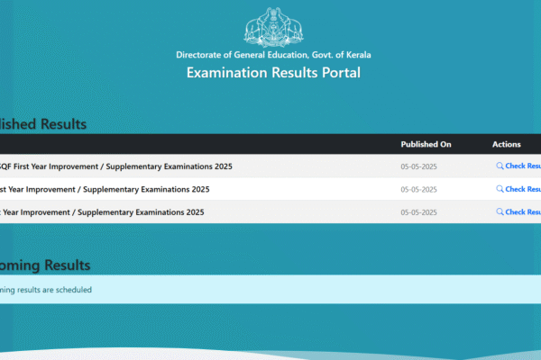 Kerala Plus One Improvement Result 2025 Out, Now Check Your Score Online|